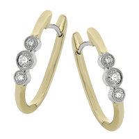 Hoop Earring in 18k Gold with Diamonds - Simon G. Jewelry