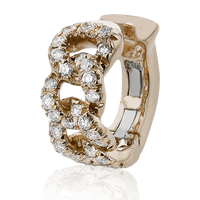 Hoop Earring in 18k Gold with Diamonds - Simon G. Jewelry