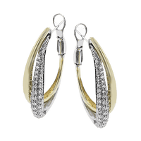 Hoop Earring in 18k Gold with Diamonds - Simon G. Jewelry