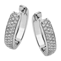 Hoop Earring in 18k Gold with Diamonds - Simon G. Jewelry