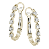 Hoop Earring in 18k Gold with Diamonds - Simon G. Jewelry