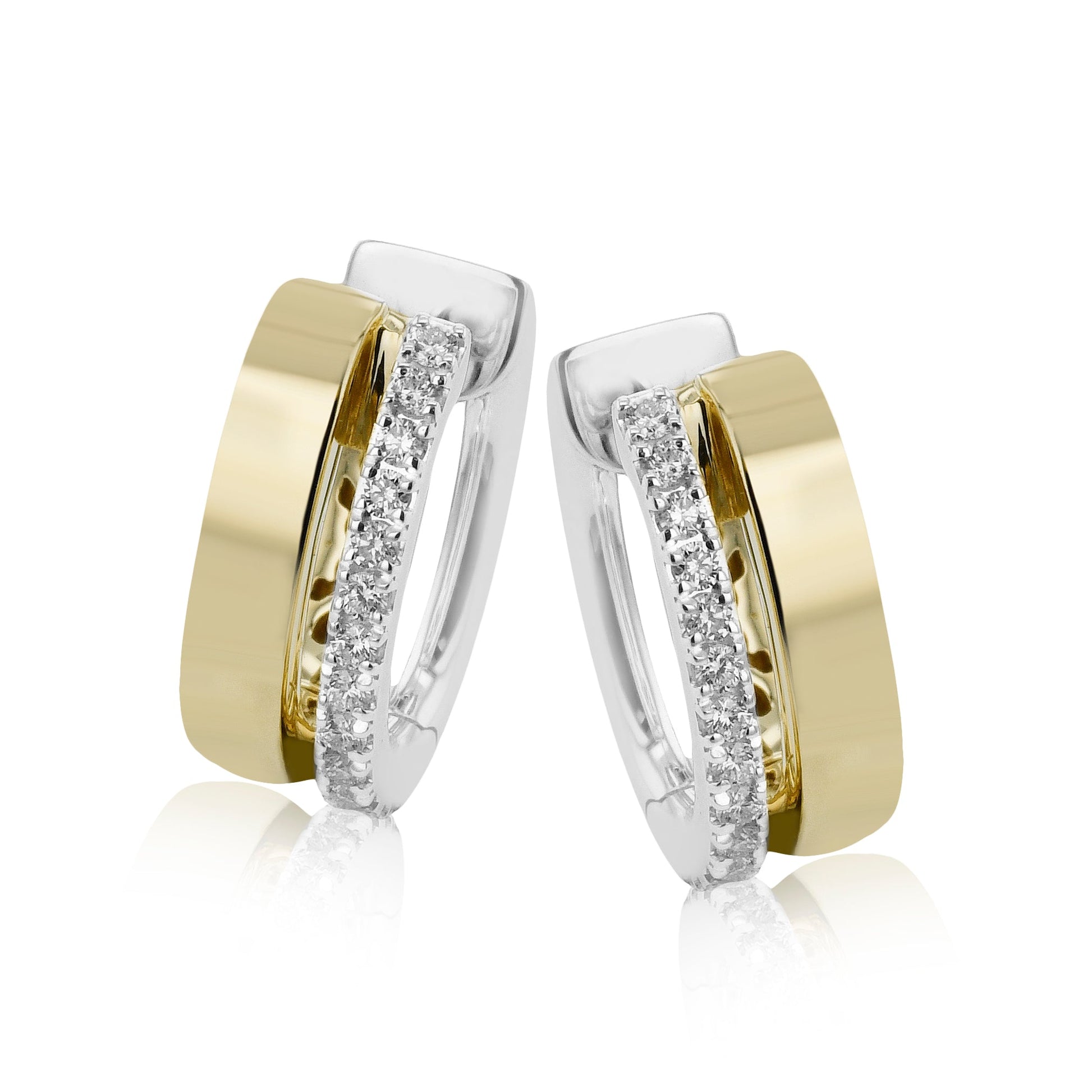 Hoop Earrings in 18k Gold with Diamonds - Simon G. Jewelry