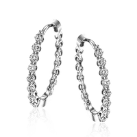 Hoop Earrings in 18k Gold with Diamonds - Simon G. Jewelry