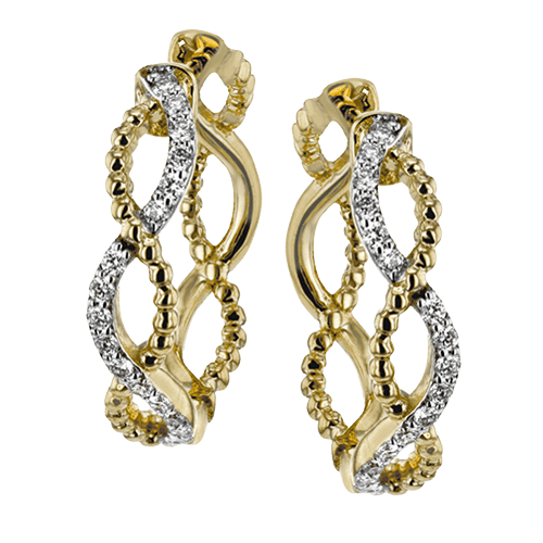 Hoop Earrings in 18k Gold with Diamonds - Simon G. Jewelry