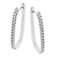 Hoop Earrings in 18k Gold with Diamonds - Simon G. Jewelry