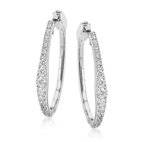 Hoop Earrings in 18k Gold with Diamonds - Simon G. Jewelry