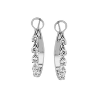 Hoop Earrings in 18k Gold with Diamonds - Simon G. Jewelry