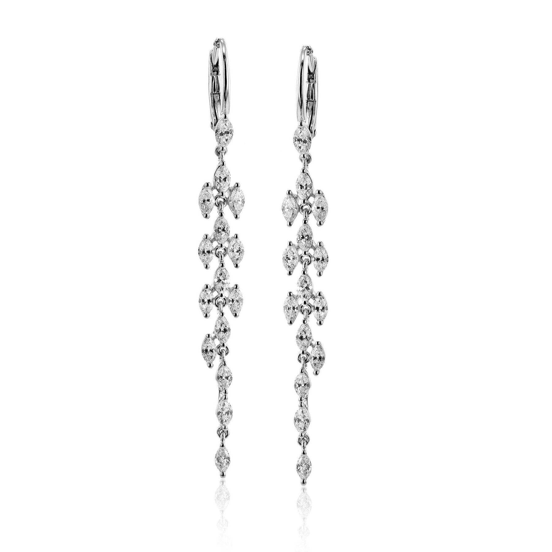 Ice Drop Earrings in 18k Gold with Diamonds - Simon G. Jewelry