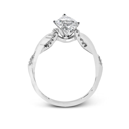 Marquise-Cut Criss-Cross Engagement Ring In 18k Gold With Diamonds