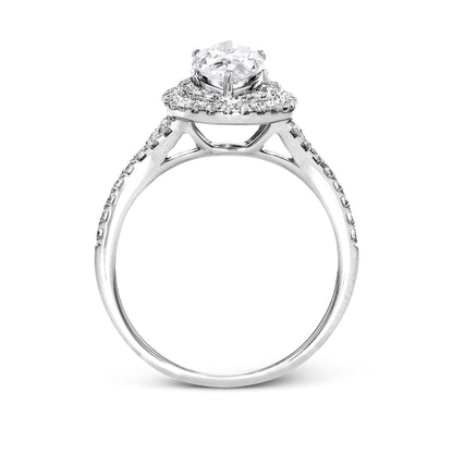 Marquise-Cut Double-Halo Engagement Ring In 18k Gold With Diamonds