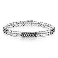 Men's Bracelet In 14k Gold With Black Diamonds - Simon G. Jewelry