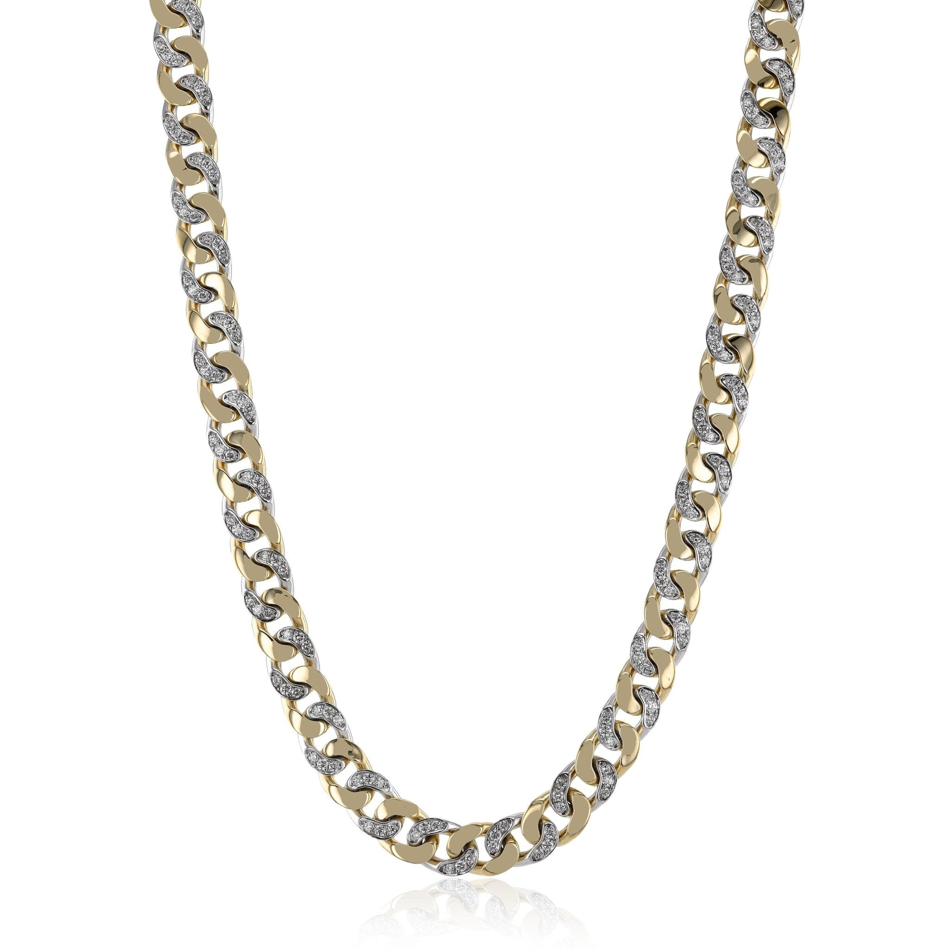 Men's Necklace In 14k Gold With Diamonds - Simon G. Jewelry