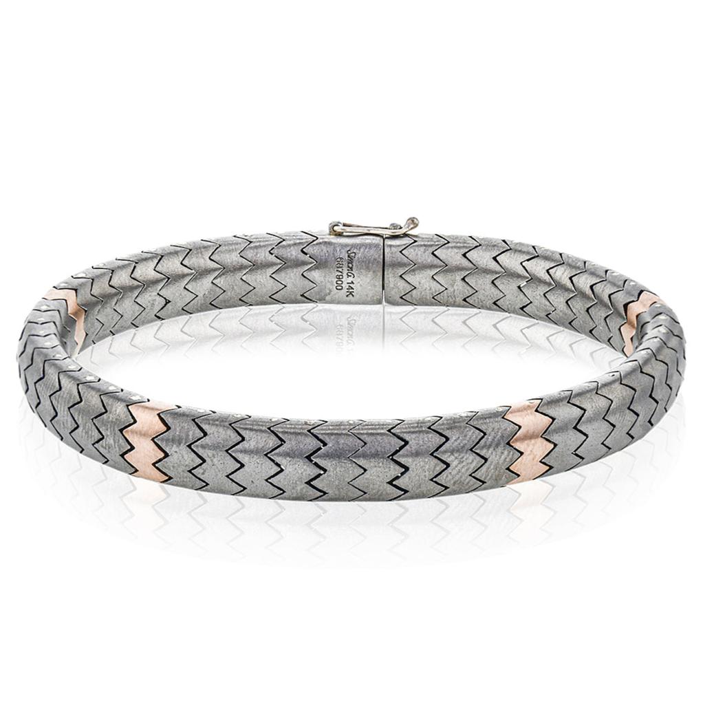Men's Titanium Bracelet in 14k Gold - Simon G. Jewelry