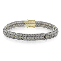 Men's Titanium Bracelet In 14k Gold With Black Diamonds - Simon G. Jewelry