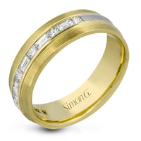 Men's Wedding Band in 14k Gold with Diamonds - Simon G. Jewelry