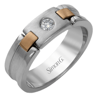 Men's Wedding Band In 14k Or 18k Gold With Diamonds - Simon G. Jewelry