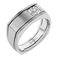 Men's Wedding Band In 14k Or 18k Gold With Diamonds - Simon G. Jewelry