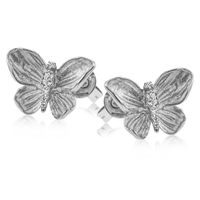 Monarch Butterfly Earrings in 18k Gold with Diamonds - Simon G. Jewelry