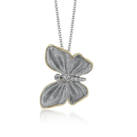 Monarch Butterfly Pendant Necklace in 18k Gold with Diamonds - Simon G. Jewelry