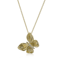 Monarch Butterfly Pendant Necklace in 18k Gold with Diamonds - Simon G. Jewelry