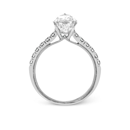 Pear-Cut Engagement Ring In 18k Gold With Diamonds