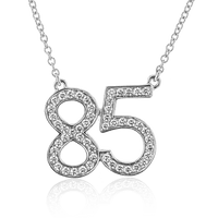 Personalized Two - number Pendant Necklace in 18k Gold with Diamonds - Simon G. Jewelry