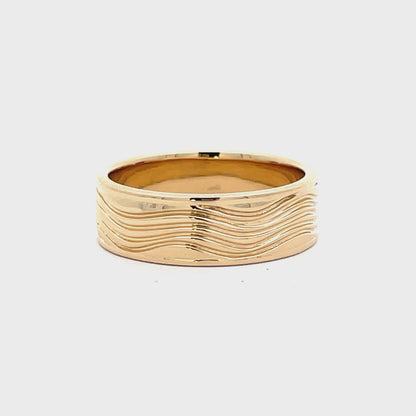 Elegant Yellow Gold Custom Men's Band