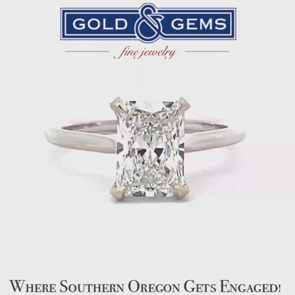 Radiant Cut UltraFire™ LG Diamond Engagement Ring