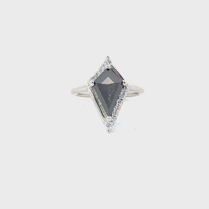 Kite Natural Black Diamond Ring