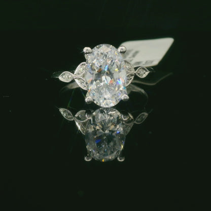 Elegant Oval Diamond Ring