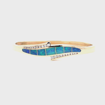 Elegant Opal Inlay Bracelet
