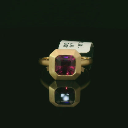 Elegant Two-Stone Gold Ring