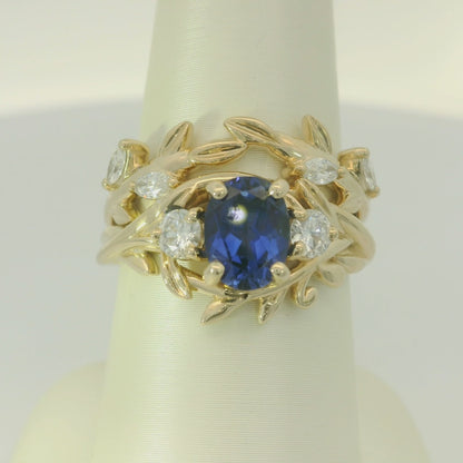 Elegant Sapphire and Diamond Ring