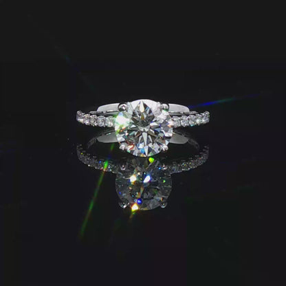 Platinum Engagement Ring with UltraFire™ Round Diamond
