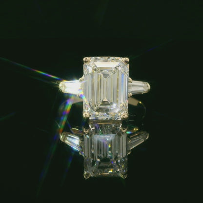 Elegant Emerald-Cut Diamond Ring