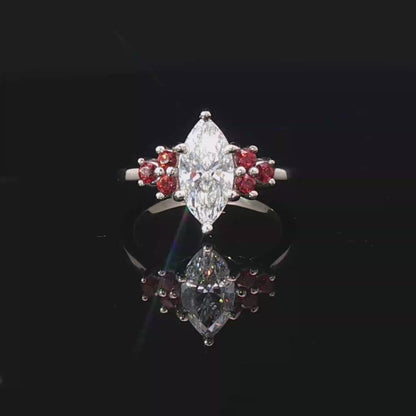 White Gold UltraFire™ Marquise Diamond Engagement Ring