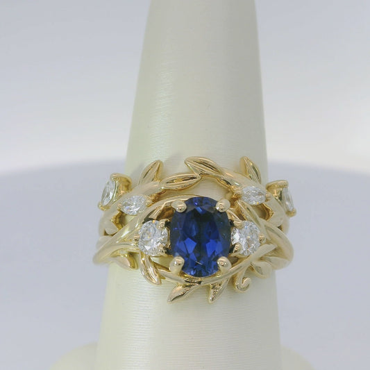 Elegant Sapphire and Diamond Ring