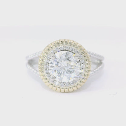 Elegant Diamond Halo Ring