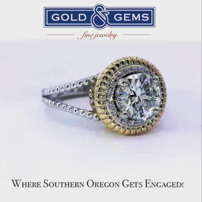 Elegant Diamond Halo Ring