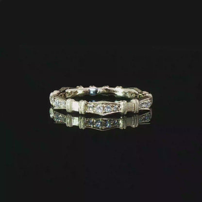 Yellow Gold Eternity Ring with Round Brilliant Cut Diamonds