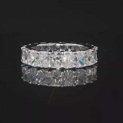 Radiant-Cut Diamond Eternity Band in White Gold