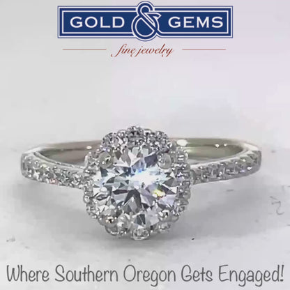 Elegant Diamond Halo Ring