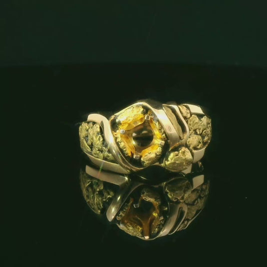 Men’s Yellow Gold Nugget Ring P-21M/H