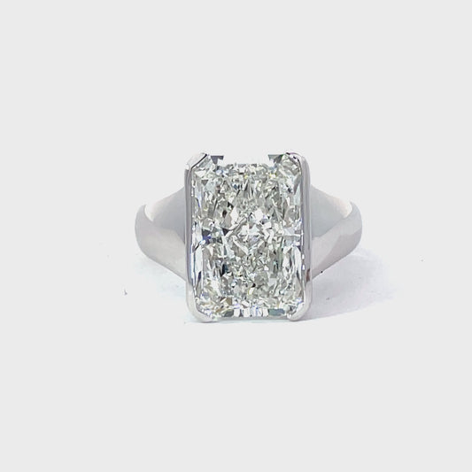 6 Carat UltraFire™ Radiant Cut Lab Diamond Ring