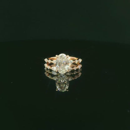 Elegant Oval Diamond Ring