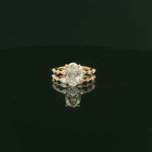 Elegant Oval Diamond Ring