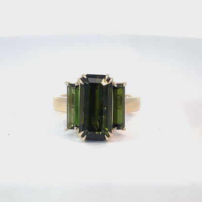 Elegant Green Tourmaline Ring