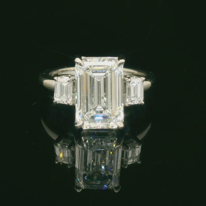 Elegant Emerald-Cut Diamond Ring