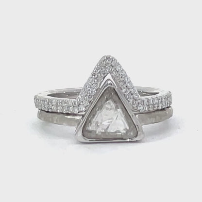 Elegant Triangle Diamond Ring