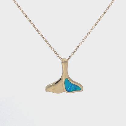 Elegant Gold Whale Tail Pendant